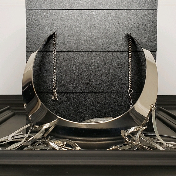 Silver Fringe Necklace - Picture 2 of 3